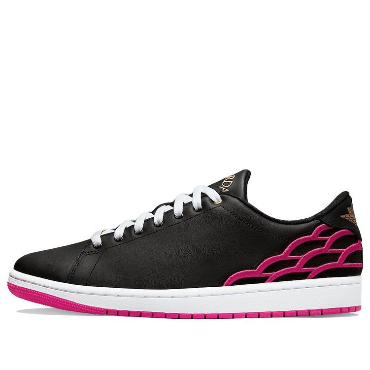 Air Jordan 1 Centre Court 'Black Pink'  DQ8577-001 Signature Shoe